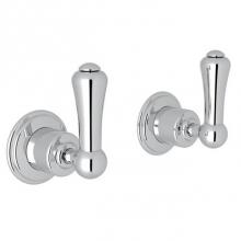 Rohl U.3772LS-APC - Perrin & Rowe® Georgian Era 3/4'' Wall Valves (Pair) with Lever Handles in Poli