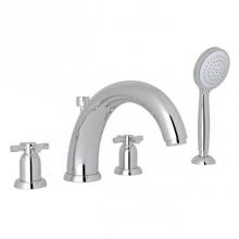 Rohl U.3849X-APC - Holborn™ 4-Hole Deck Mount Tub Filler With U-Spout