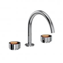 Rohl EC08D3IWPCG - Eclissi™ Widespread Lavatory Faucet With C-Spout