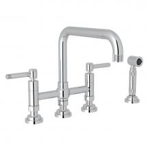 Rohl A3358ILWSAPC-2 - Campo™ Bridge Kitchen Faucet With Side Spray