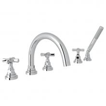 Rohl A2314XMAPC - San Giovanni™ 5-Hole Deck Mount Tub Filler