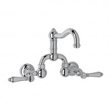 Rohl A1418LMAPC-2 - Acqui® Wall Mount Bridge Lavatory Faucet With Column Spout