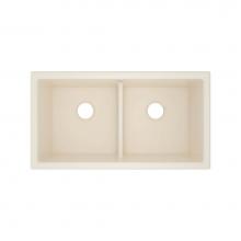 Rohl MSUM3318LDPCT - Shaker™ 33'' Double Bowl Undermount Fireclay Kitchen Sink