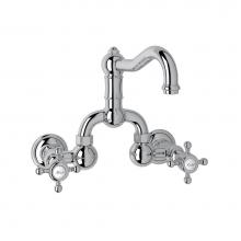 Rohl A1418XMAPC-2 - Acqui® Wall Mount Bridge Lavatory Faucet With Column Spout