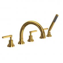 Rohl A2214LMULB - Lombardia® 5-Hole Deck Mount Tub Filler With C-Spout