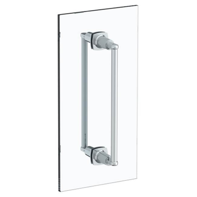 H-Line 12'' double shower door pull/ glass mount towel bar