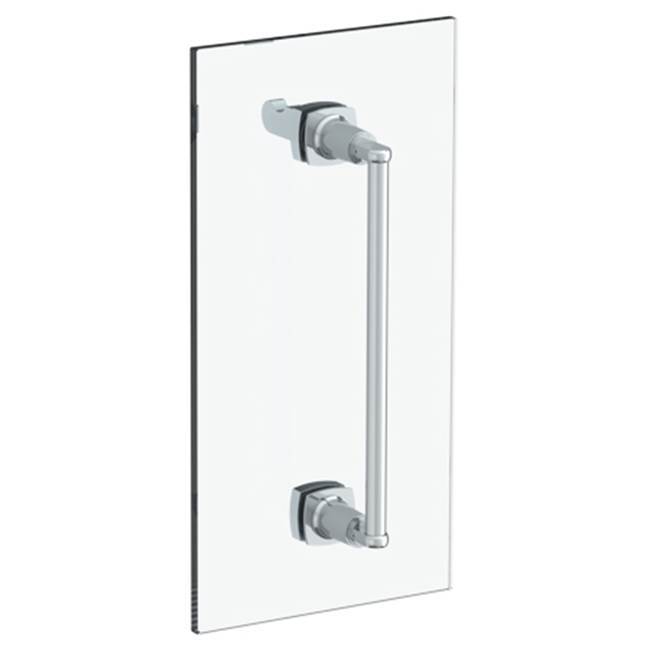 H-Line 12'' shower door pull with knob/ glass mount towel bar with hook