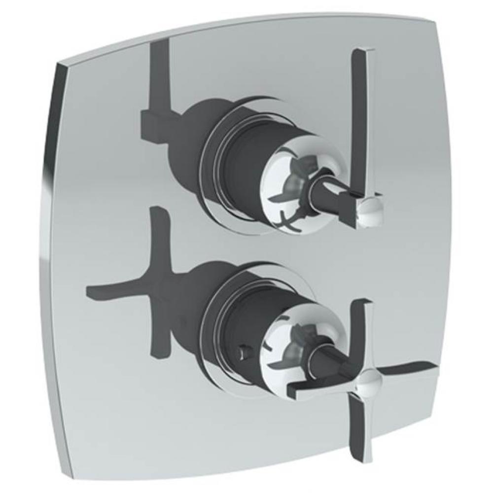 Wall Mounted Thermostatic Shower Trim with built-in control, 7 1/2