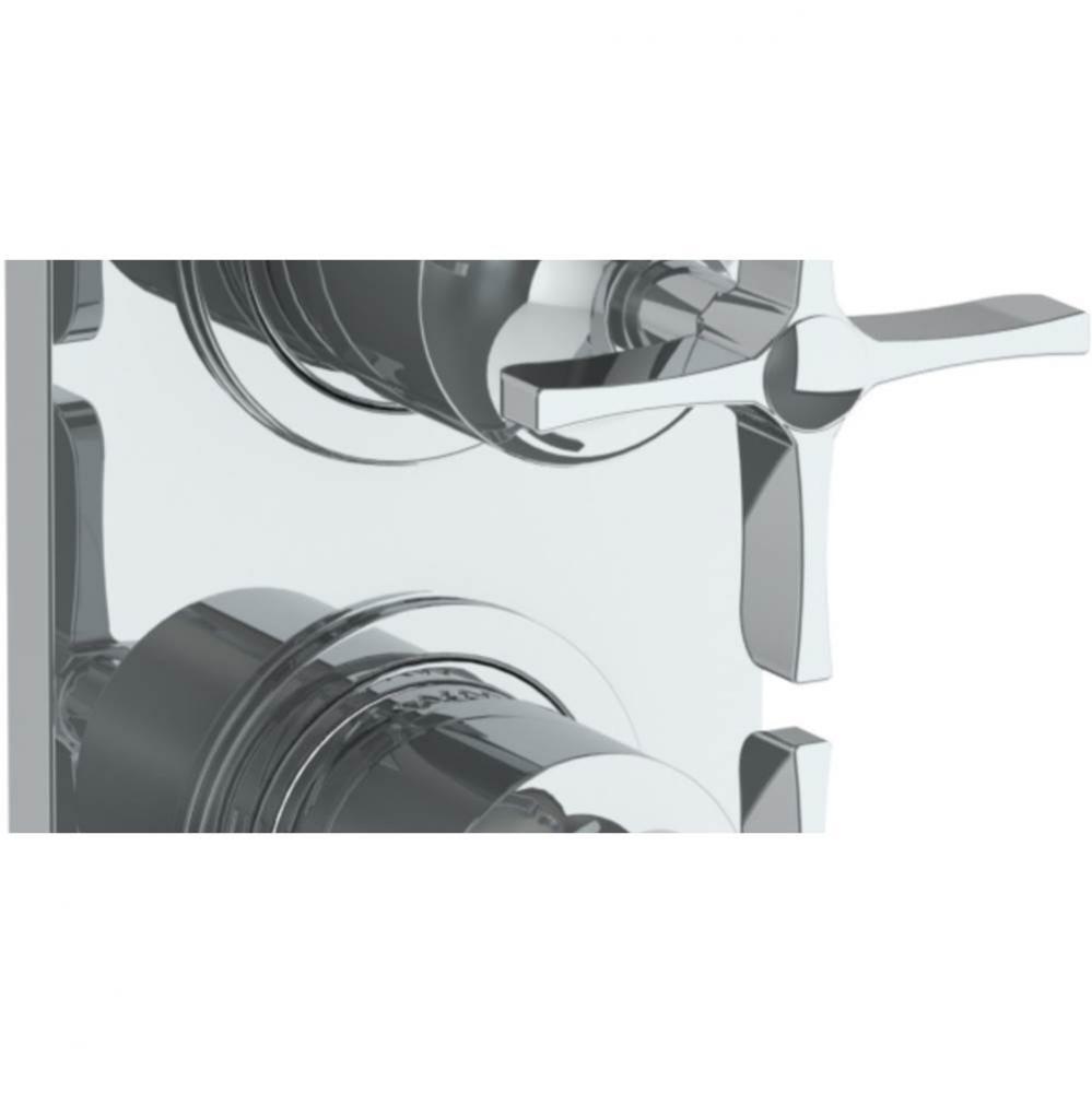 Wall Mounted Mini Thermostatic Shower Trim with built-in control, 3 1/2''