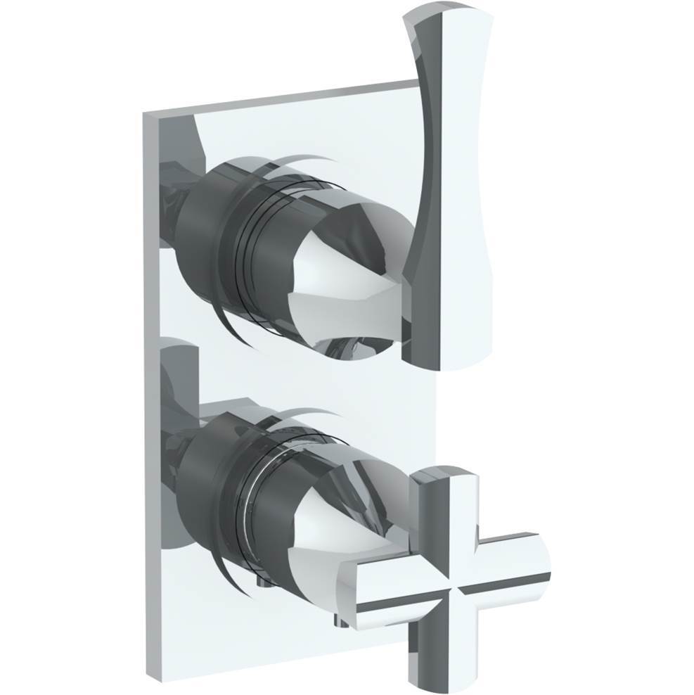 Wall Mounted Mini Thermostatic Shower Trim with built-in control, 3 1/2'' x 6 1/4'&