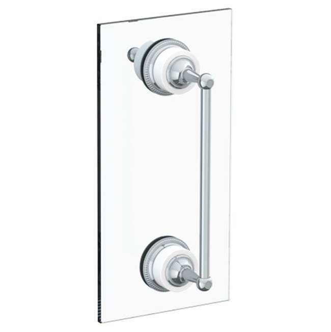 Venetian 12” shower door pull with knob/ glass mount towel bar with hook