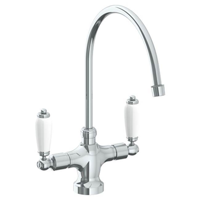 Deck Mounted 1 Hole Kitchen Faucet with 9 3/4'' spout