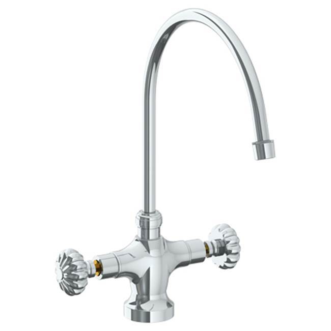 Deck Mounted 1 Hole Kitchen Faucet with 9 3/4'' spout