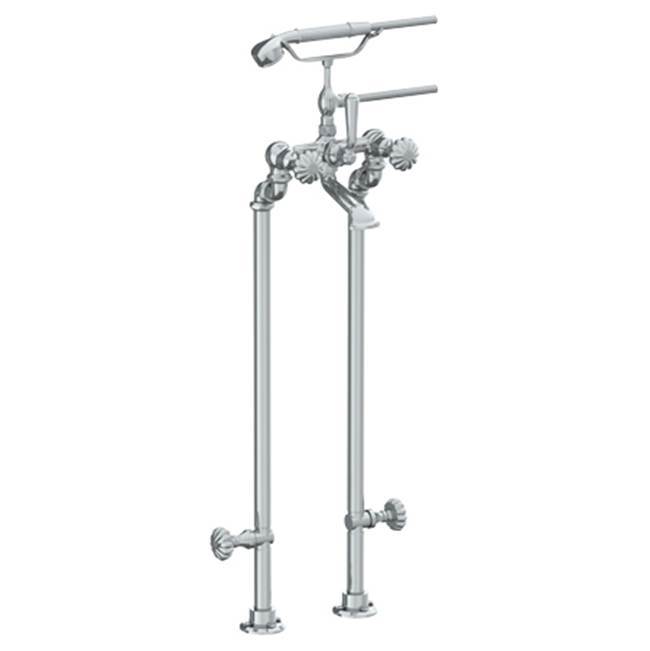 Floor Standing Bath Set with Hand Shower and Shut-Off Valves