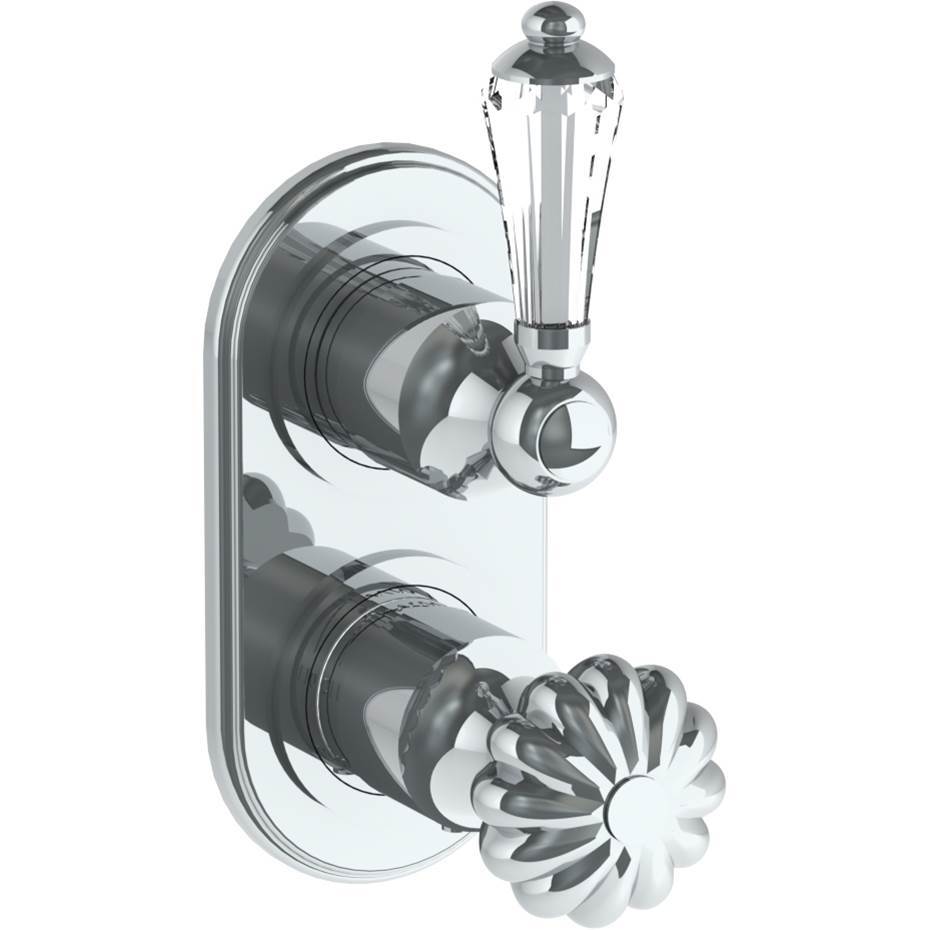 Wall Mounted Mini Thermostatic Shower Trim with built-in control, 3 1/2'' x 6 1/4'&