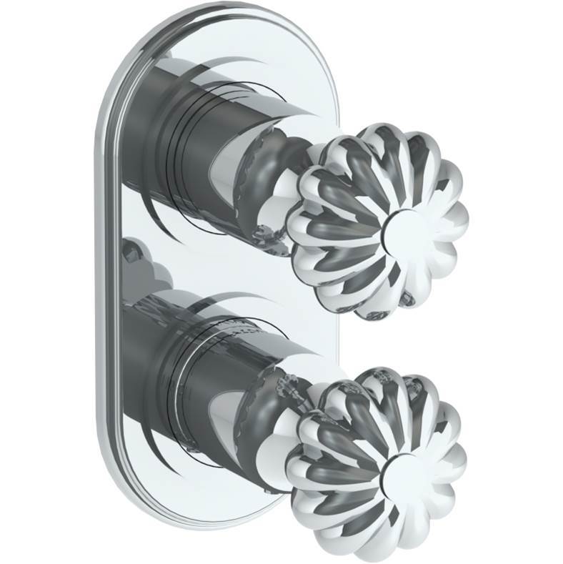 Wall Mounted Mini Thermostatic Shower Trim with built-in control, 3 1/2'' x 6 1/4'&