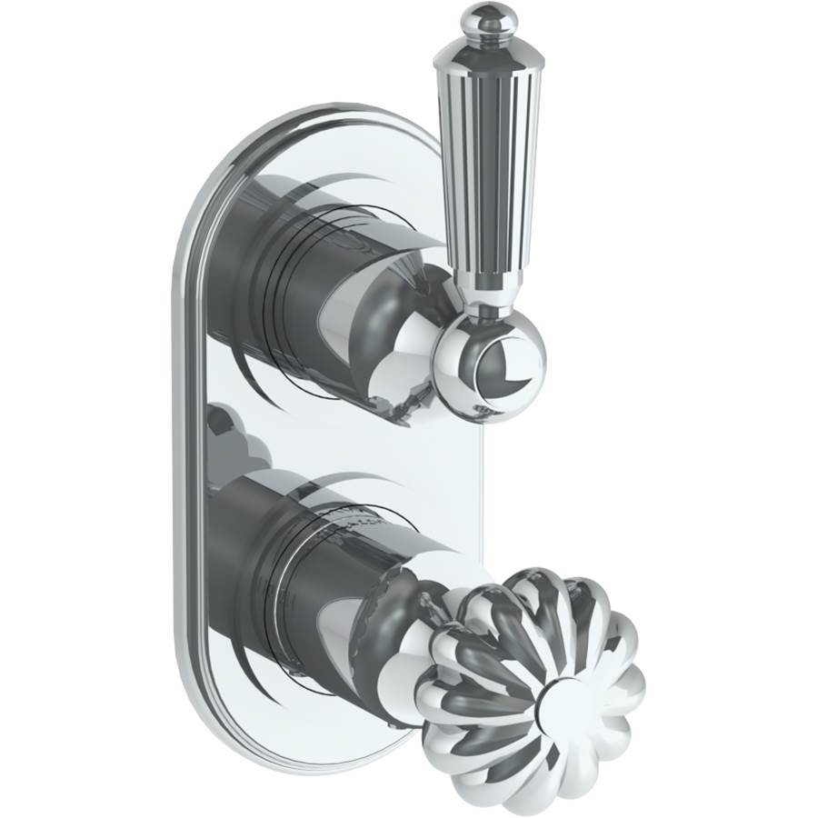 Wall Mounted Mini Thermostatic Shower Trim with built-in control, 3 1/2'' x 6 1/4'&