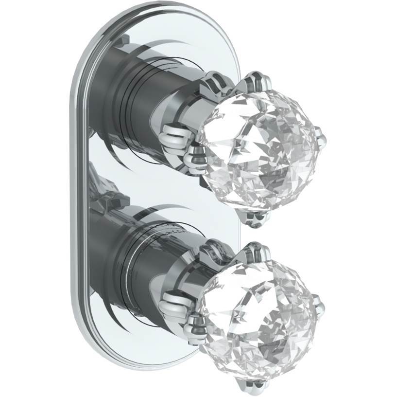 Wall Mounted Mini Thermostatic Shower Trim with built-in control, 3 1/2'' x 6 1/4'&