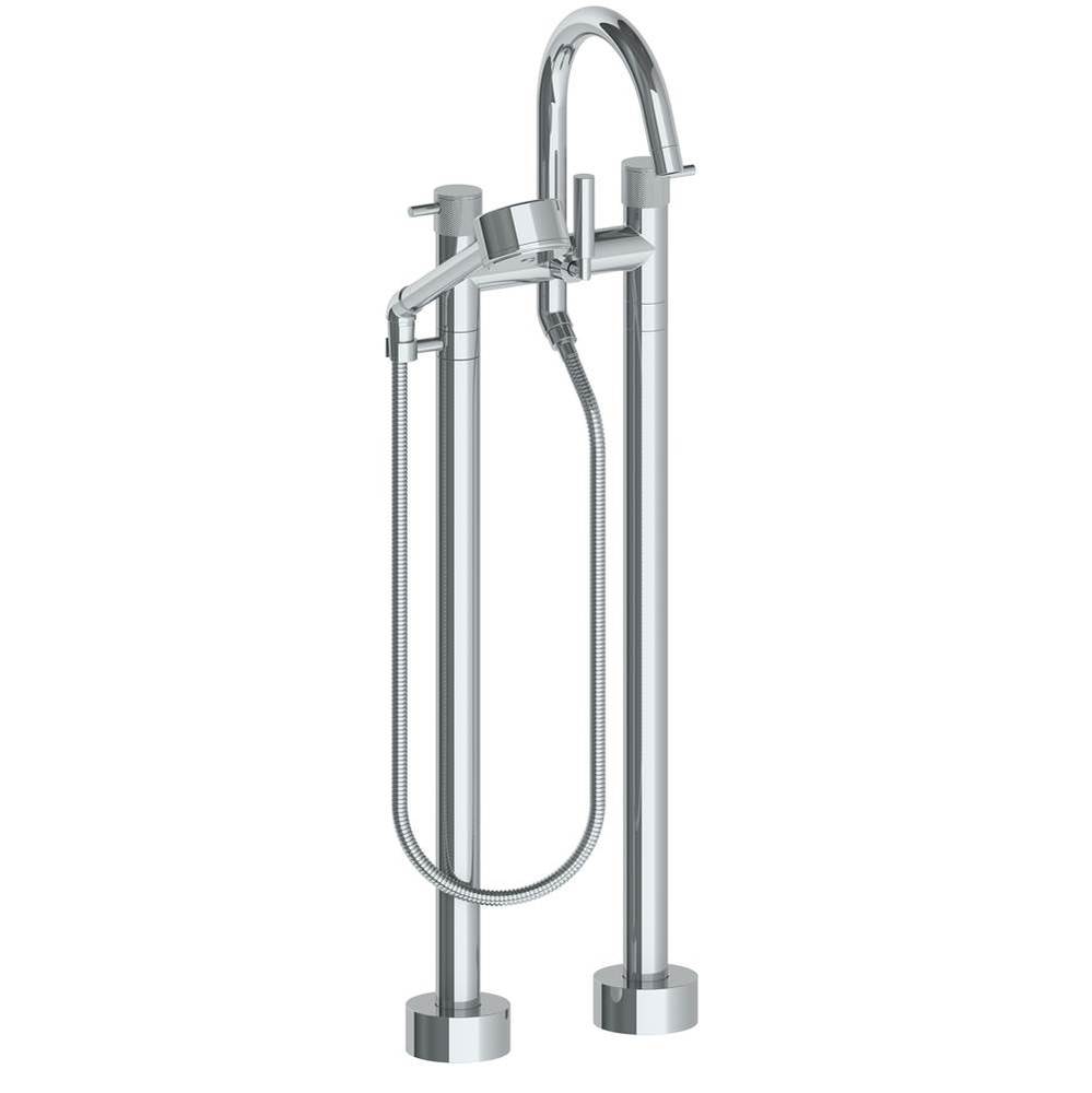 Floor Standing Bath set with Gooseneck Spout and Volume Hand Shower