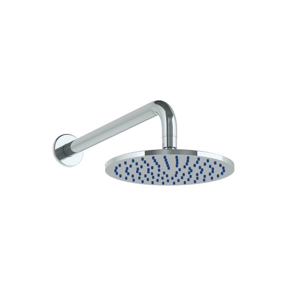 Wall Mounted Showerhead, 8'' dia with 14'' Arm and Flange