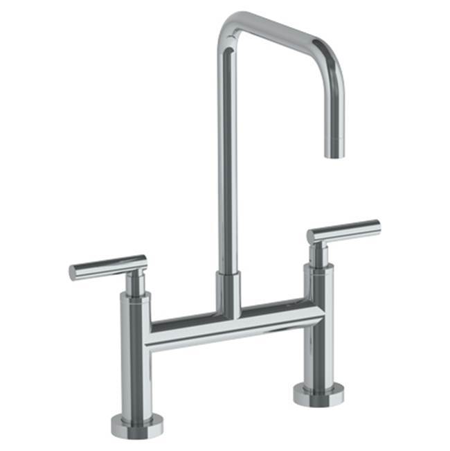 Deck Mounted Bridge Square Top Kitchen Faucet