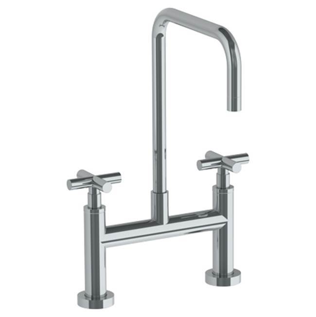 Deck Mounted Bridge Square Top Kitchen Faucet