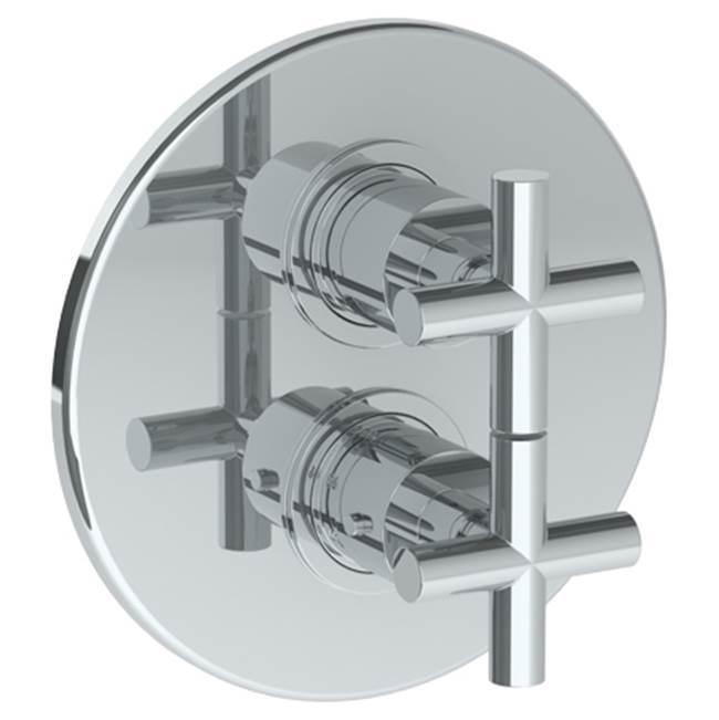 Wall Mounted Thermostatic Shower Trim with built-in control, 7 1/2'' dia.