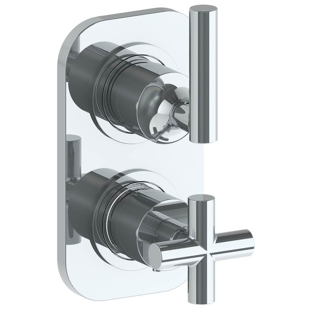 Wall Mounted Mini Thermostatic Shower Trim with built-in control, 3 1/2''