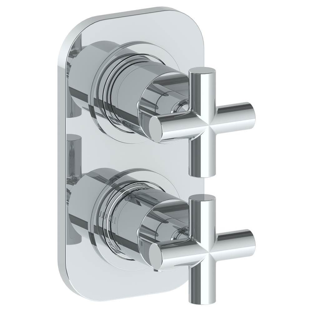 Wall Mounted Mini Thermostatic Shower Trim with built-in control, 3 1/2''