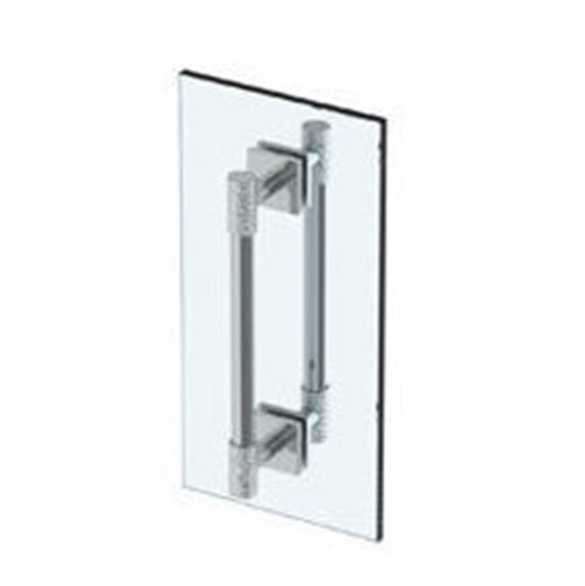 Sense 6” double shower door pull/ glass mount towel bar