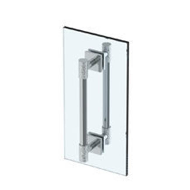 Sense 18'' double shower door pull/ glass mount towel bar