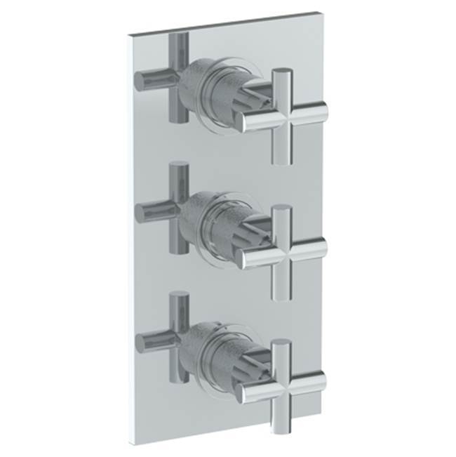 Wall Mounted Thermostatic Shower Trim with 2 built-in controls, 6 1/4'' x 12''