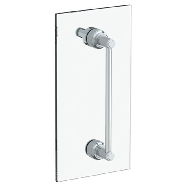 Transitional 12'' shower door pull with knob/ glass mount towel bar with hook