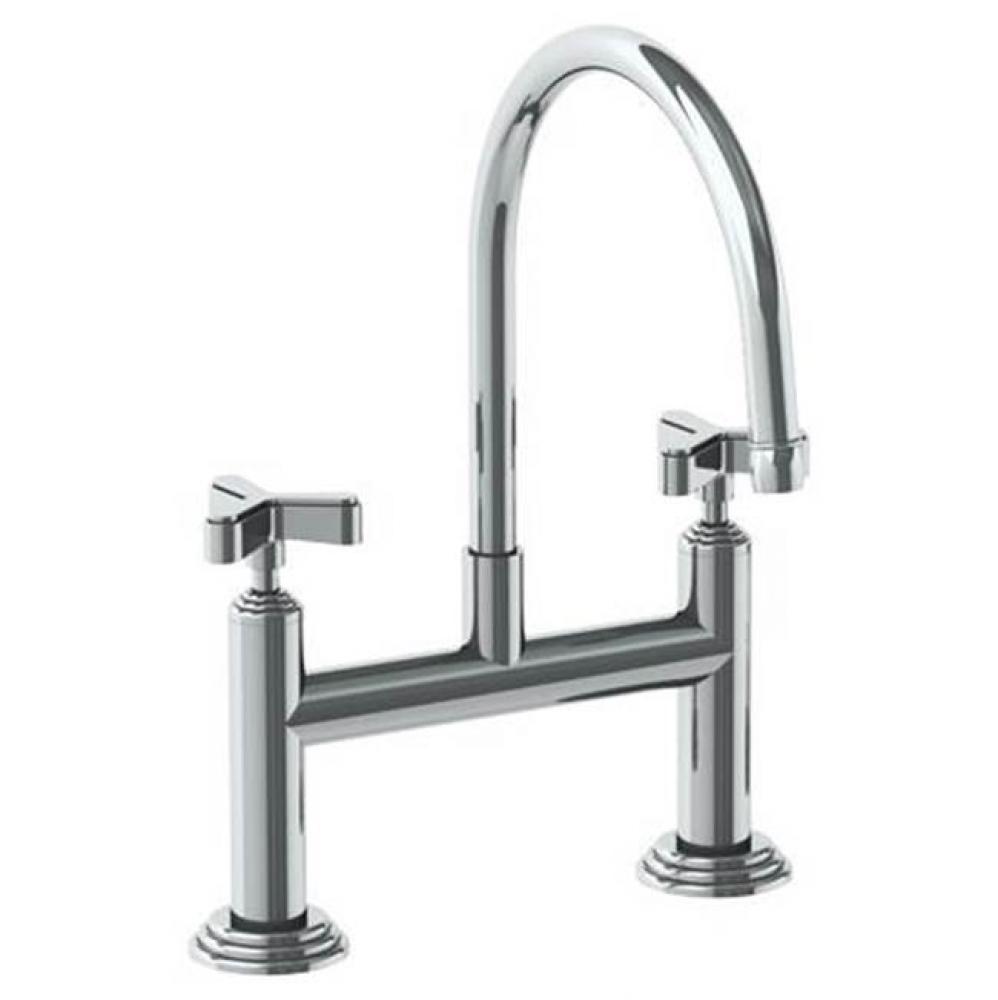 Deck Mounted Bridge Kitchen Faucet