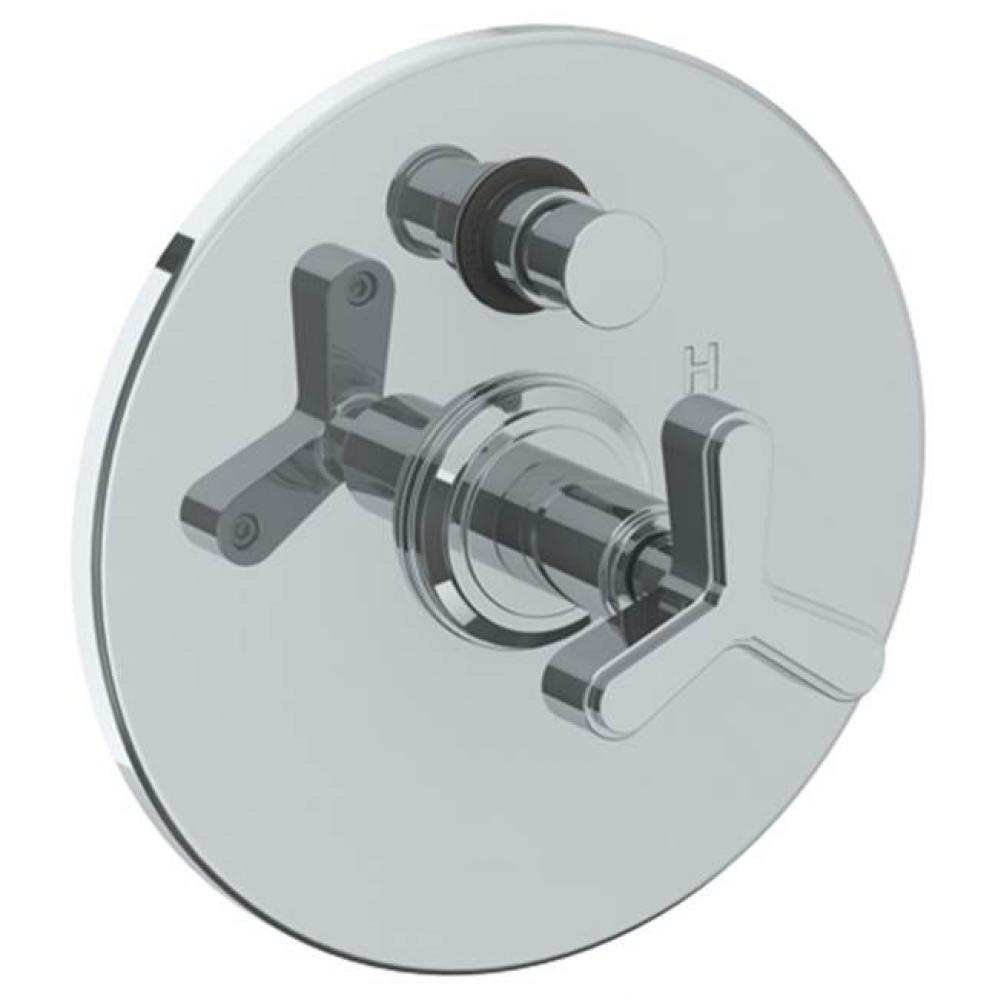 Wall Mounted Pressure Balance Shower Trim with Diverter, 7'' dia.