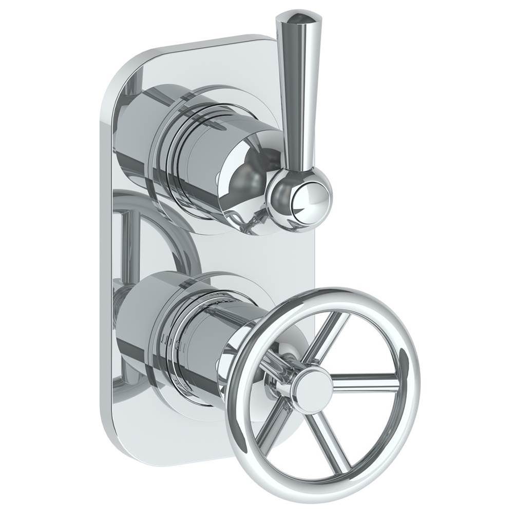 Wall Mounted Mini Thermostatic Shower Trim with built-in control, 3 1/2''