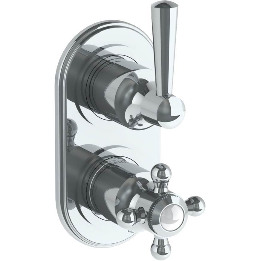 Wall Mounted Mini Thermostatic Shower Trim with built-in control, 3 1/2'' x 6 1/4'&