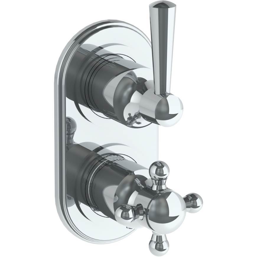 Wall Mounted Mini Thermostatic Shower Trim with built-in control, 3 1/2'' x 6 1/4'&