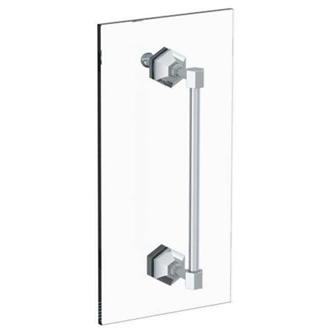 Beverly 6'' shower door pull with knob/ glass mount towel bar with hook