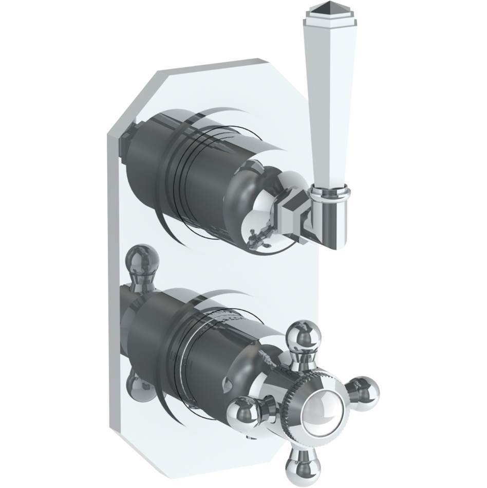 Wall Mounted Mini Thermostatic Shower Trim with built-in control, 3 1/2''