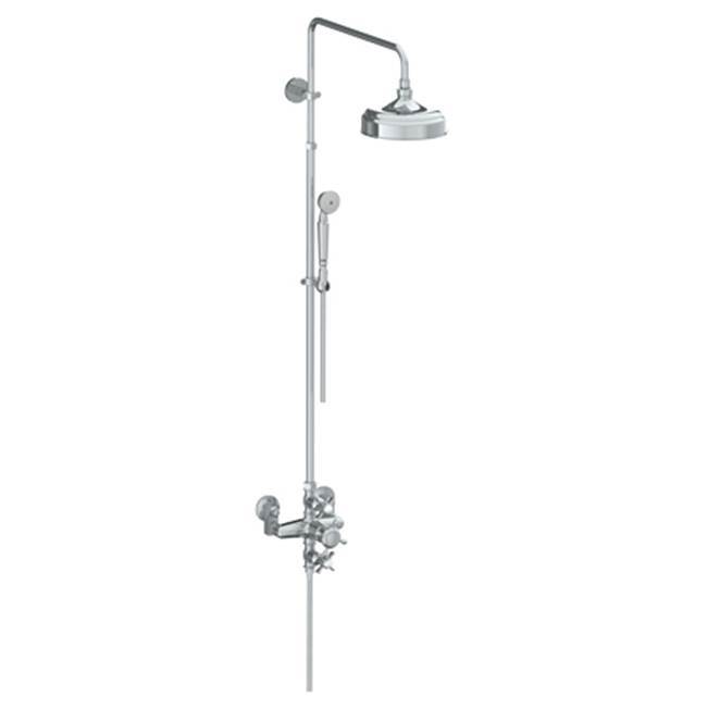 Wall Mounted Exposed Thermostatic Shower With Hand Shower Set