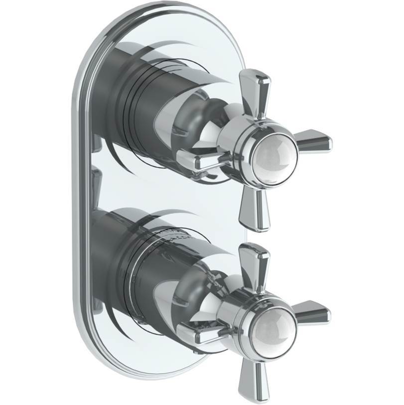 Wall Mounted Mini Thermostatic Shower Trim with built-in control, 3 1/2''