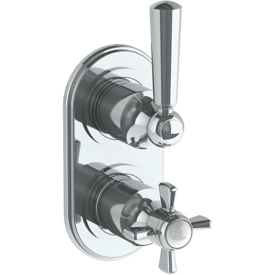 Wall Mounted Mini Thermostatic Shower Trim with built-in control, 3 1/2''