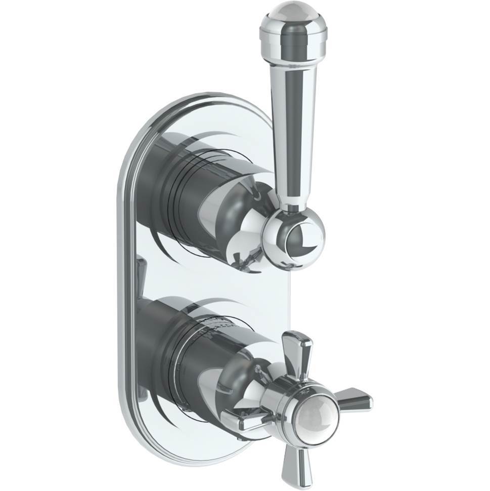 Wall Mounted Mini Thermostatic Shower Trim with built-in control, 3 1/2''