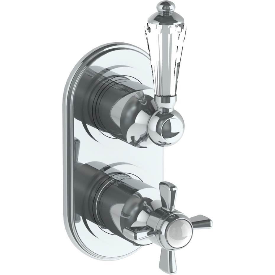 Wall Mounted Mini Thermostatic Shower Trim with built-in control, 3 1/2''