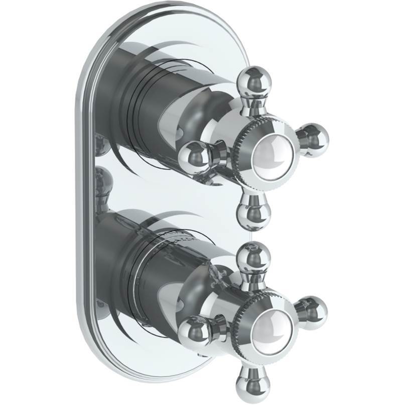 Wall Mounted Mini Thermostatic Shower Trim with built-in control, 3 1/2''