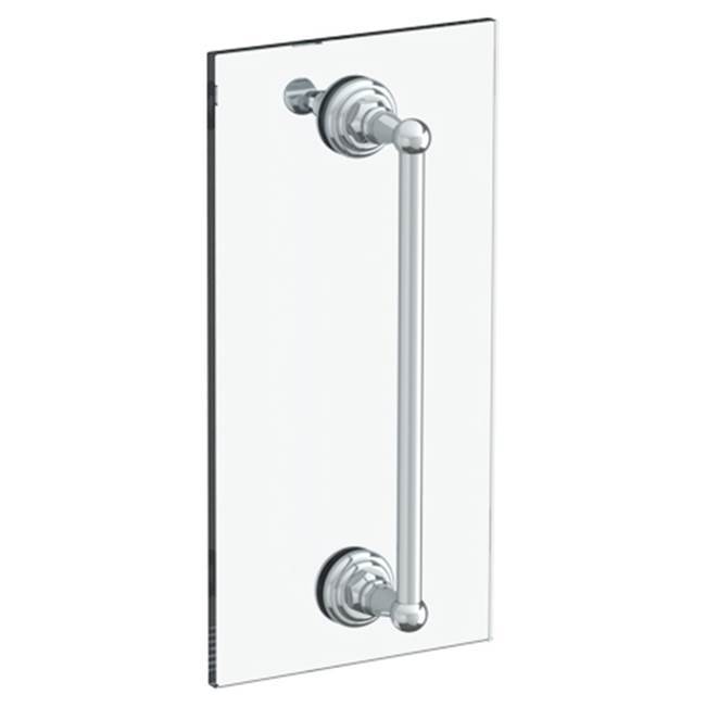 Rochester 12'' shower door pull with knob/ glass mount towel bar with hook