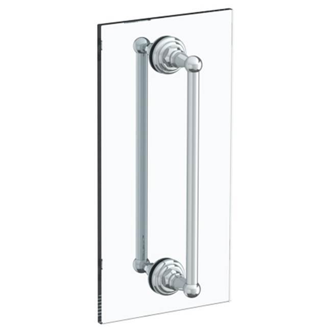 Rochester 18'' double shower door pull/ glass mount towel bar