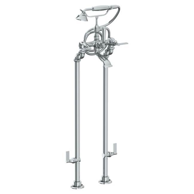 Floor Standing Bath Set with Hand Shower and Shut-Off Valves