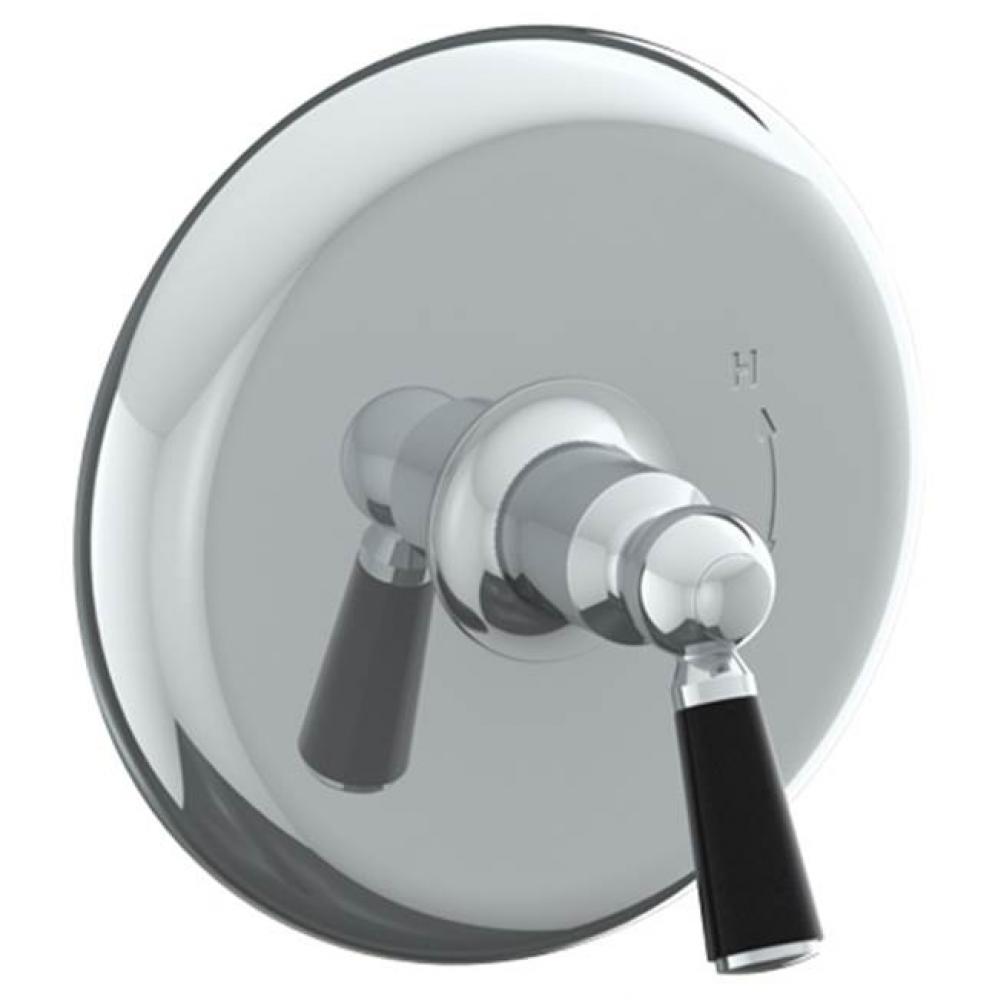 Wall Mounted Pressure Balance Shower Trim, 7'' dia. (shown with optional black handle in